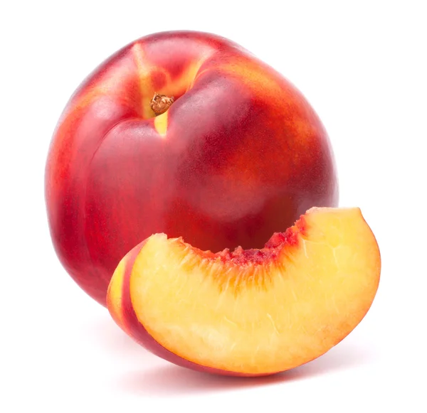 Nectarine vruchten op witte achtergrond knipsel geïsoleerd — Stockfoto