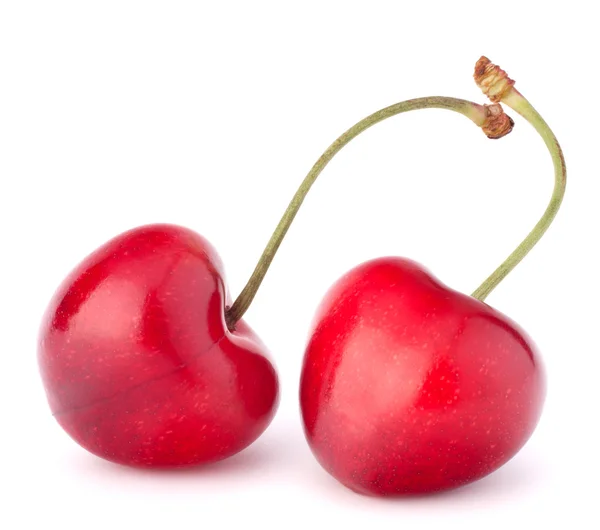 Zwei herzförmige Kirschbeeren — Stockfoto