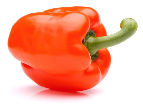 Orange sweet bell pepper isolated on white background cutout — Stock Photo, Image