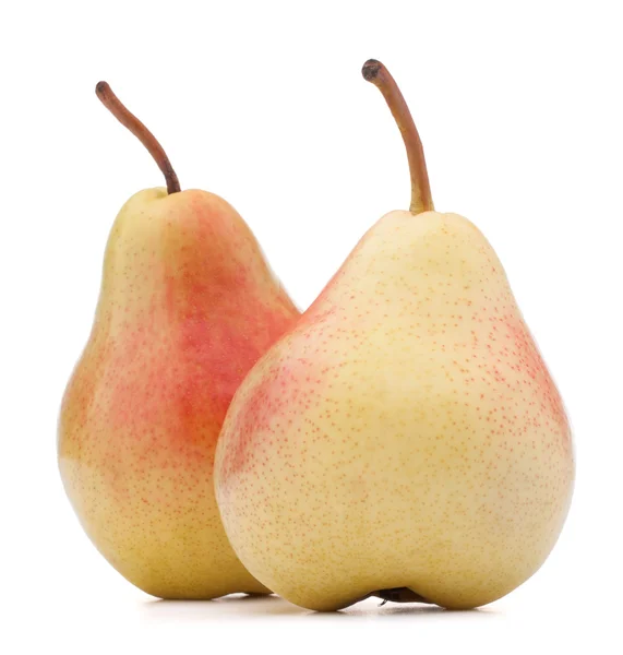 Ripe pear fruit isolated on white background cutout — Stock Photo, Image
