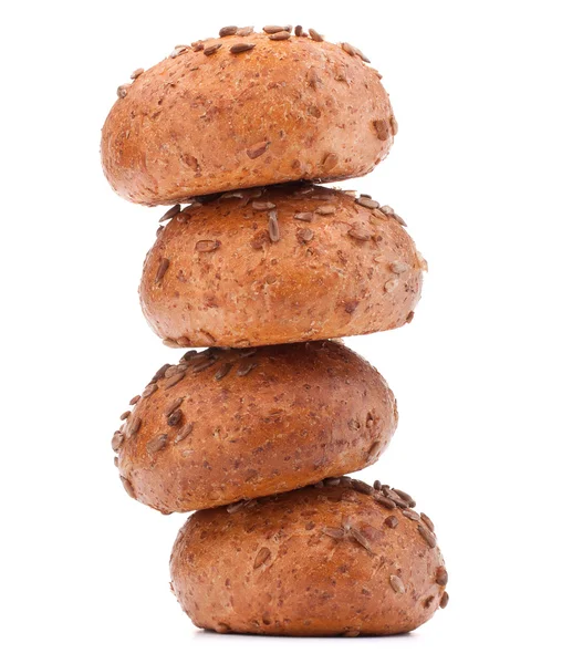 Hamburgare bulle eller rulle stack cutout — Stockfoto