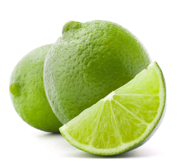 Citrus lime fruit isolated on white background cutout — Stock Photo, Image