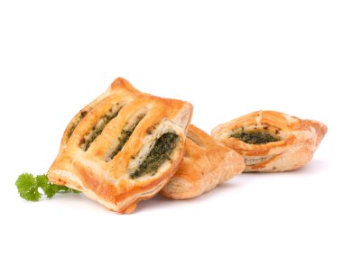 Beyaz arka plan üzerinde izole puf böreği topuz.