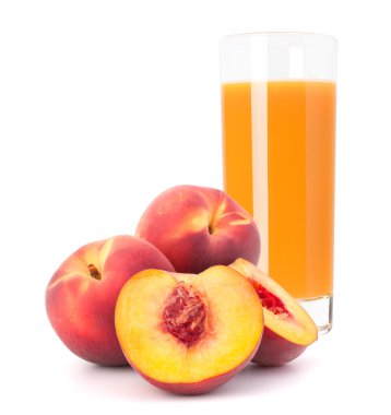 Şeftali meyve suyu cam