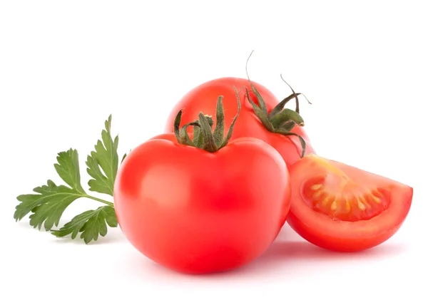 野菜トマトとパセリの葉の静物画 — ストック写真