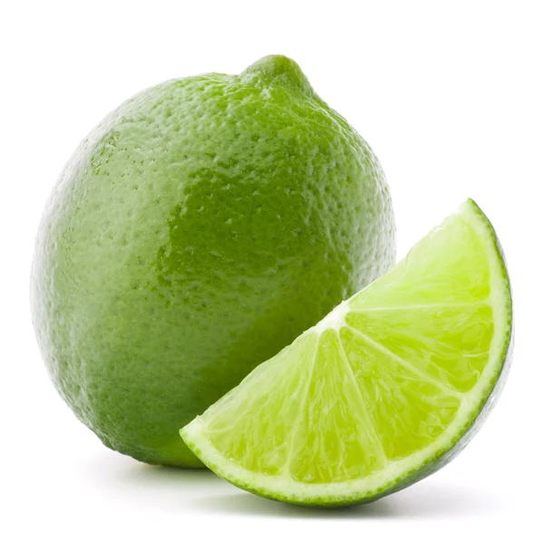 Citrus lime fruit isolated on white background cutout — Stock Photo, Image