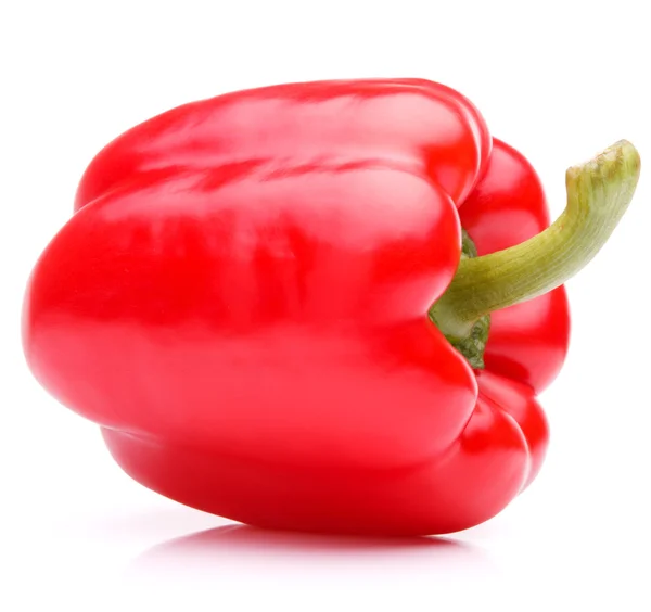 Red sweet bell pepper isolated on white background cutout — Stock Photo, Image