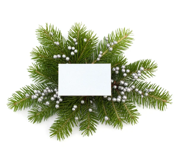 Kerstdecoratie met wenskaart — Stockfoto