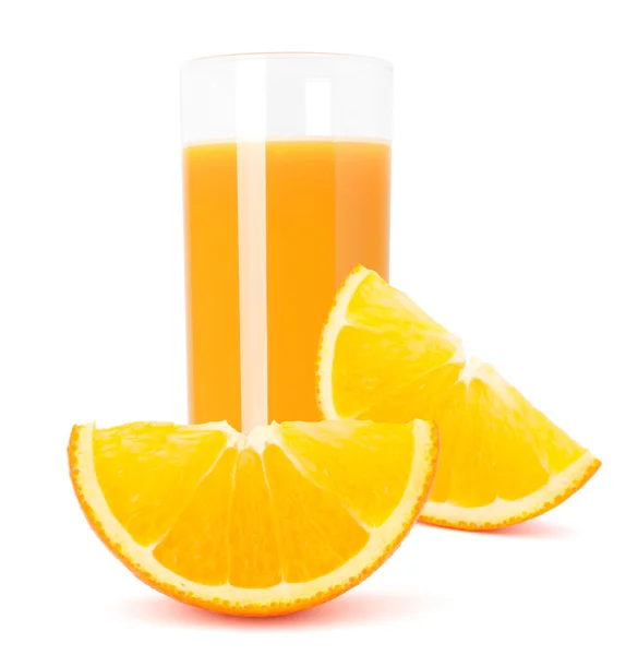 Sok szkło i pomarańczowe owoce — Zdjęcie stockowe