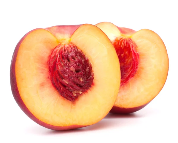 Fruto de nectarina aislado sobre fondo blanco recorte — Foto de Stock