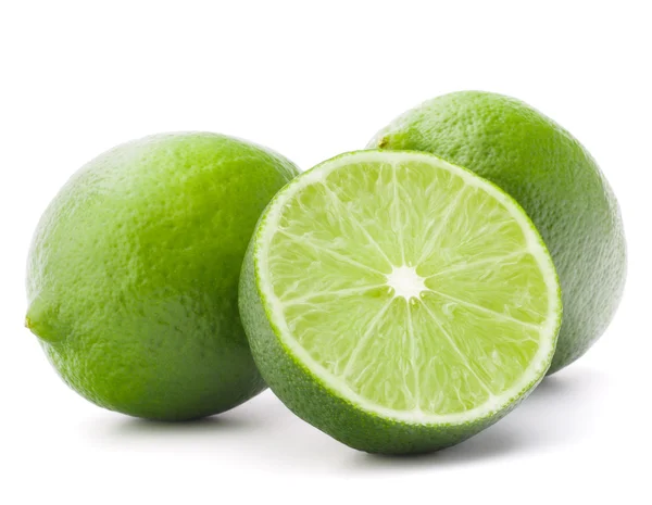 Citrus limoen vruchten geïsoleerd op witte achtergrond cutout — Stockfoto