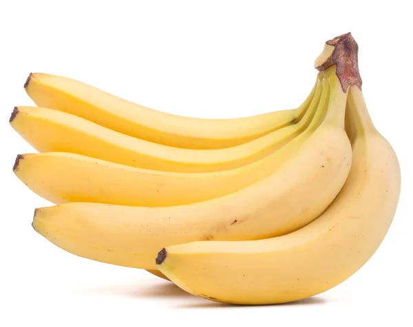 白い背景の切り欠きに分離されたバナナの束 — ストック写真