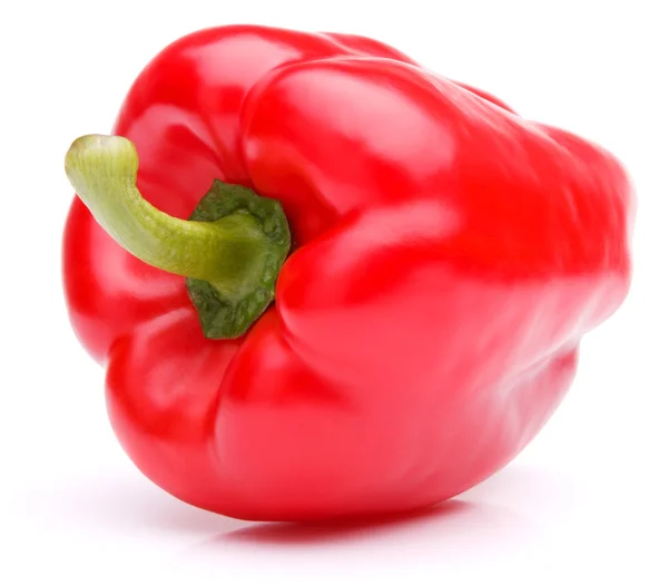 Red sweet bell pepper isolated on white background cutout — Stock Photo, Image