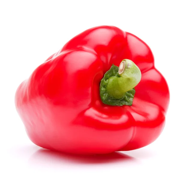 Red sweet bell pepper isolated on white background cutout — Stock Photo, Image