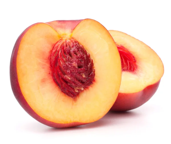 Nectarine vruchten op witte achtergrond knipsel geïsoleerd — Stockfoto