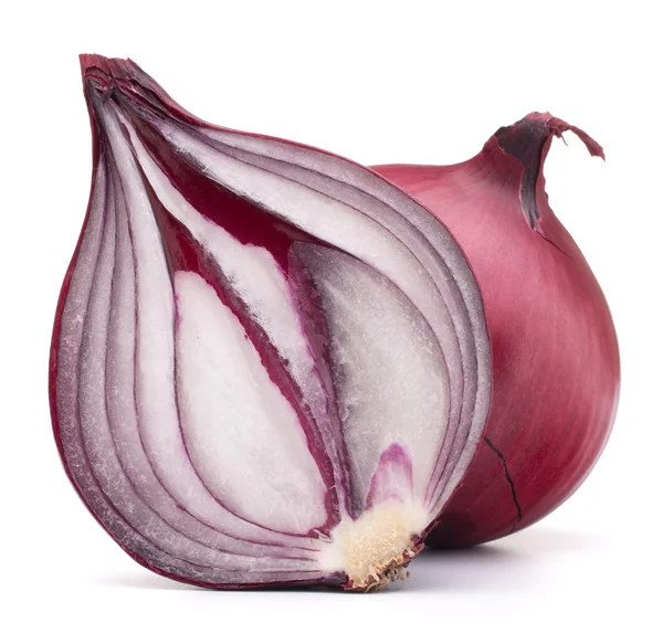 Red onion bulb half — Stock Photo, Image