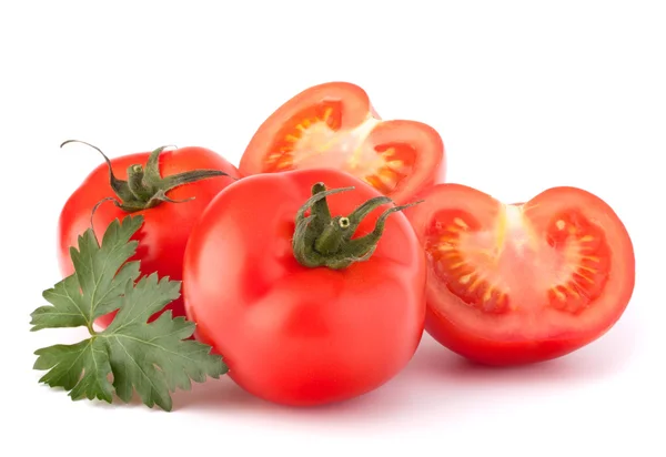 Warzywa pomidor i natka pietruszki — Zdjęcie stockowe