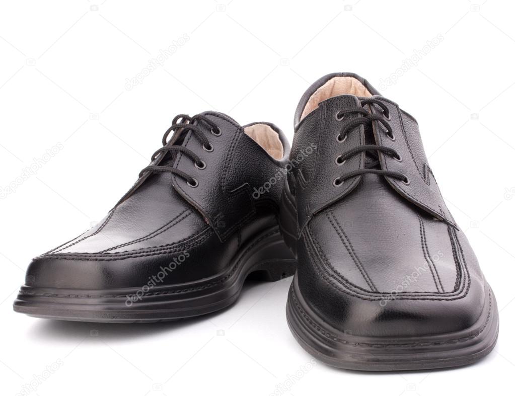 Black glossy mans shoes