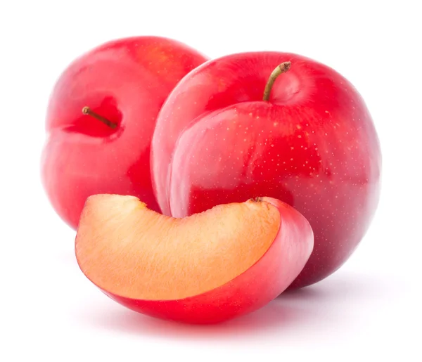 Sweet plum isolated on white background cutout — Stock Photo, Image