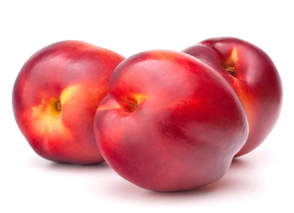 Fruto de nectarina aislado sobre fondo blanco recorte — Foto de Stock