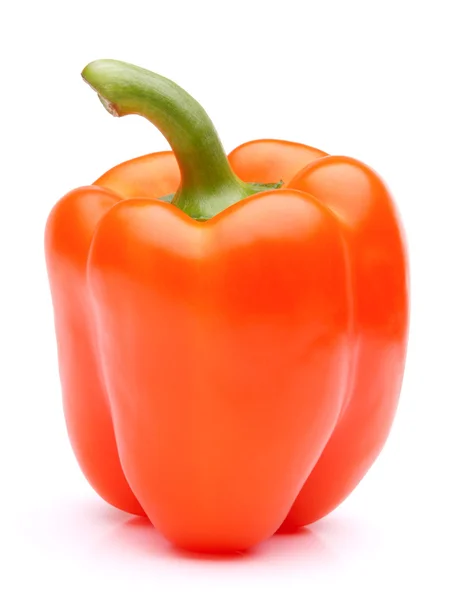 Orange sweet bell pepper isolated on white background cutout — Stock Photo, Image