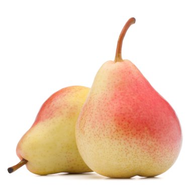 Beyaz arka plan üzerinde kesme izole meyve olgun armut