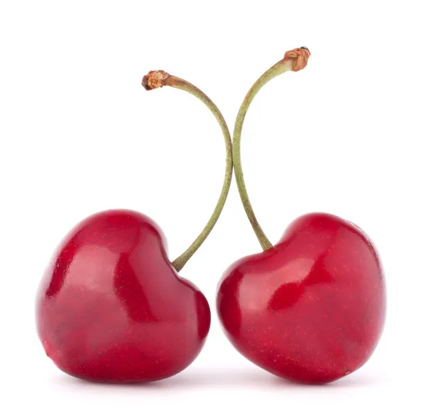 Deux cerises en forme de coeur — Photo