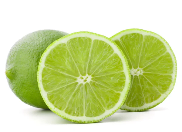 Citrus lime fruit isolated on white background cutout — Stock Photo, Image