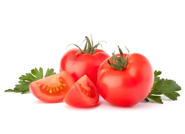 Tomatengemüse und Petersilienblätter Stillleben — Stockfoto