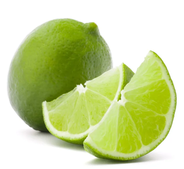 Citrus lime fruit isolated on white background cutout — Stock Photo, Image