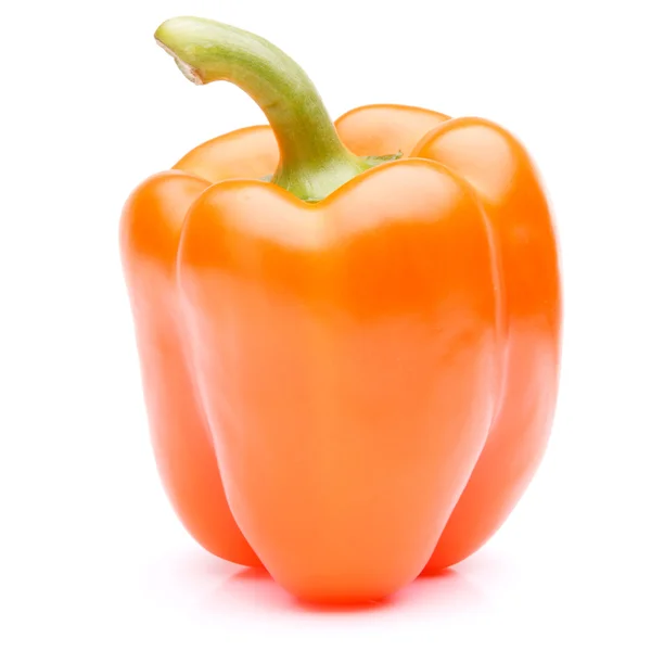 Orange süße Paprika isoliert auf weißem Hintergrund Ausschnitt — Stockfoto