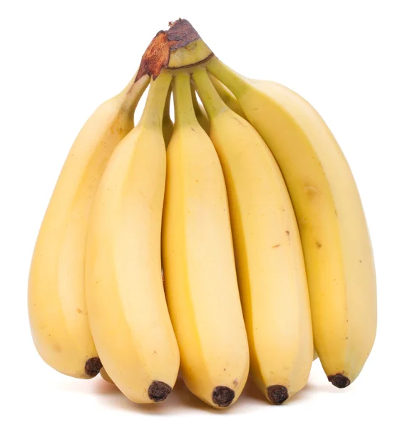 Bananas bunch isolated on white background cutout — Stock Photo, Image