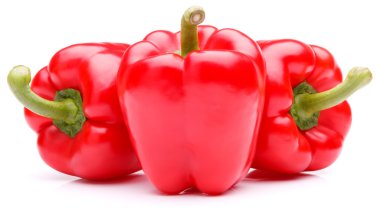 Sweet bell pepper isolated on white background cutout  clipart