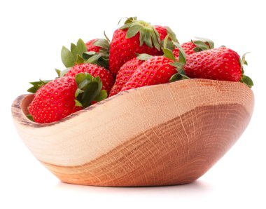 ahşap kase şalter içinde çilek