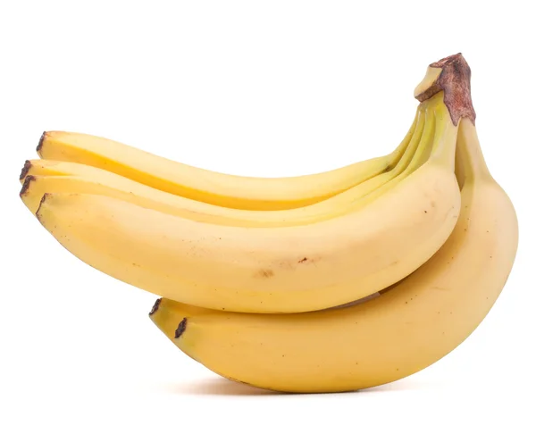 白い背景の切り欠きに分離されたバナナの束 — ストック写真