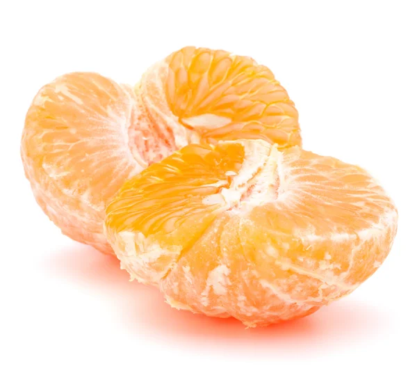 Peeled tangerine or mandarin fruit half — Stock Photo, Image