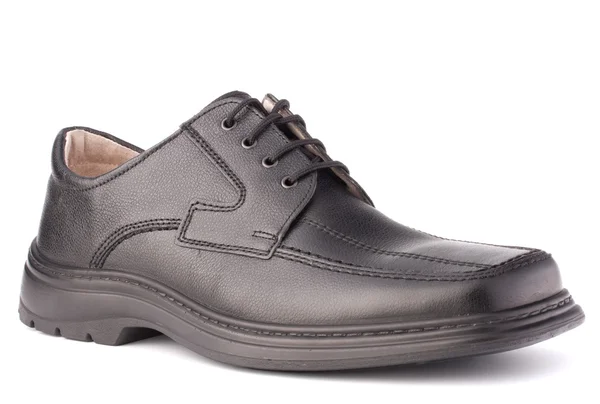 Lesklá černá mans boty — Stock fotografie