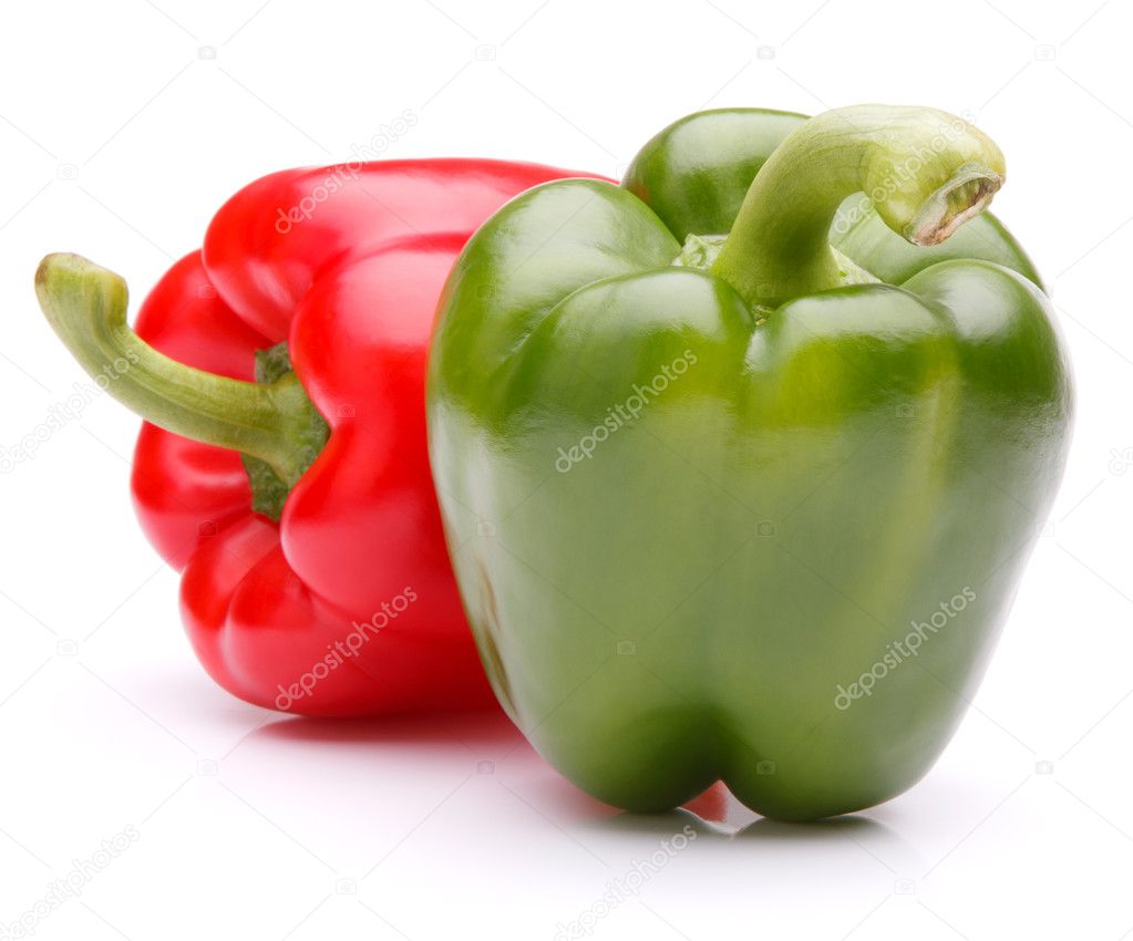 Two sweet bell pepper