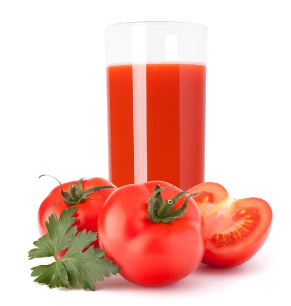 Tomato vegetable juice in glass — Stockfoto