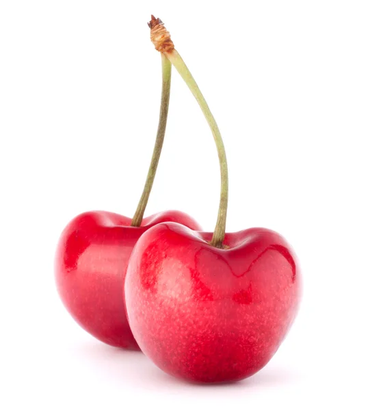 Twee hart vormige cherry bessen — Stockfoto