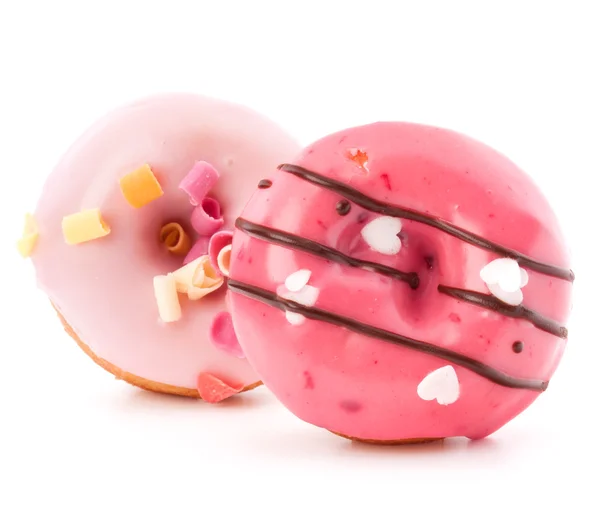 Donut o donut aislado sobre fondo blanco recorte —  Fotos de Stock