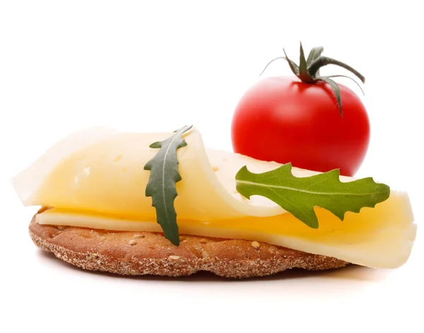 Cheese sandwich isolated on white background cutout — Stock Photo, Image