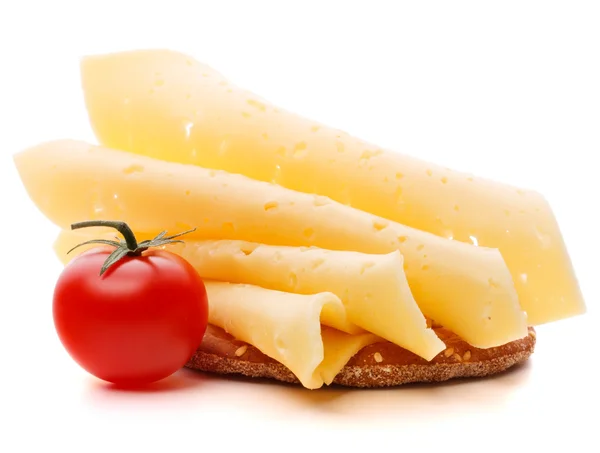 Sýrový sendvič izolovaných na bílém pozadí výřez — Stock fotografie