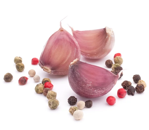 Garlic clove isolated on white background cutout — Stock Image Garlic clove isolated on white background cutout Royalty Free Stock Photos