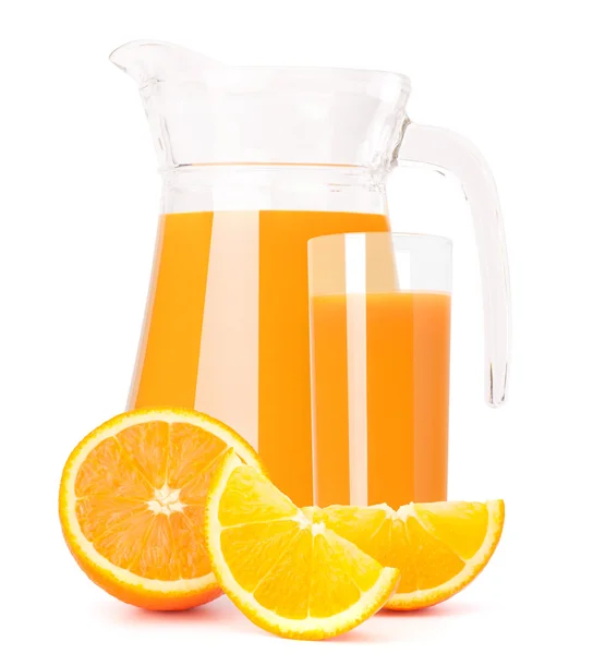 Orangensaft im Glaskrug — Stockfoto