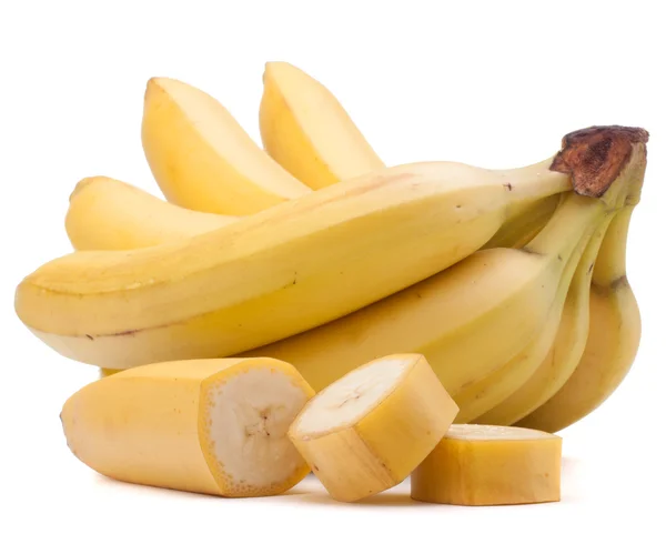 Bananas monte isolado no fundo branco recorte — Fotografia de Stock