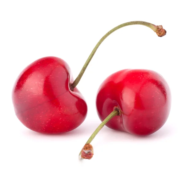 Due bacche di ciliegia a forma di cuore — Foto Stock