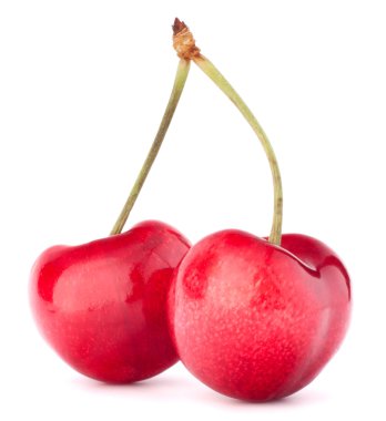 Two cherry berries clipart