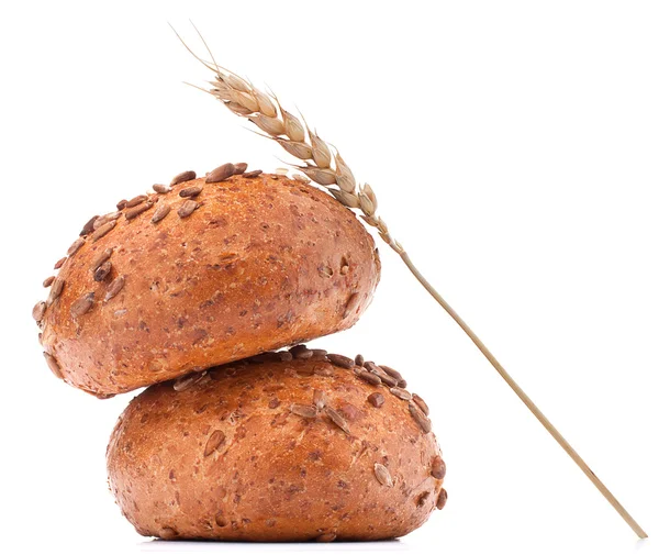 Hamburger buns and wheat ear — Stock Photo, Image