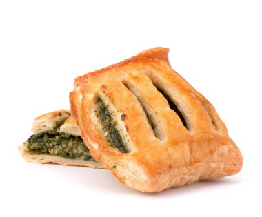 Beyaz arka plan üzerinde izole puf böreği topuz. 